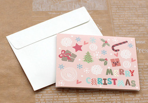 Merry Christmas 카드 [핑크]   
